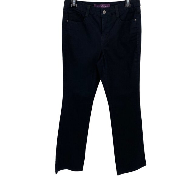 Gloria Vanderbilt Womens Black Stretch Jeans Size 6S 6 Short Classic 5 Pocket - Picture 1 of 13